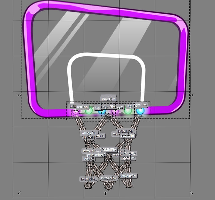 Disco Dungeon Hoop from NBA Escape in the Physics Editor
